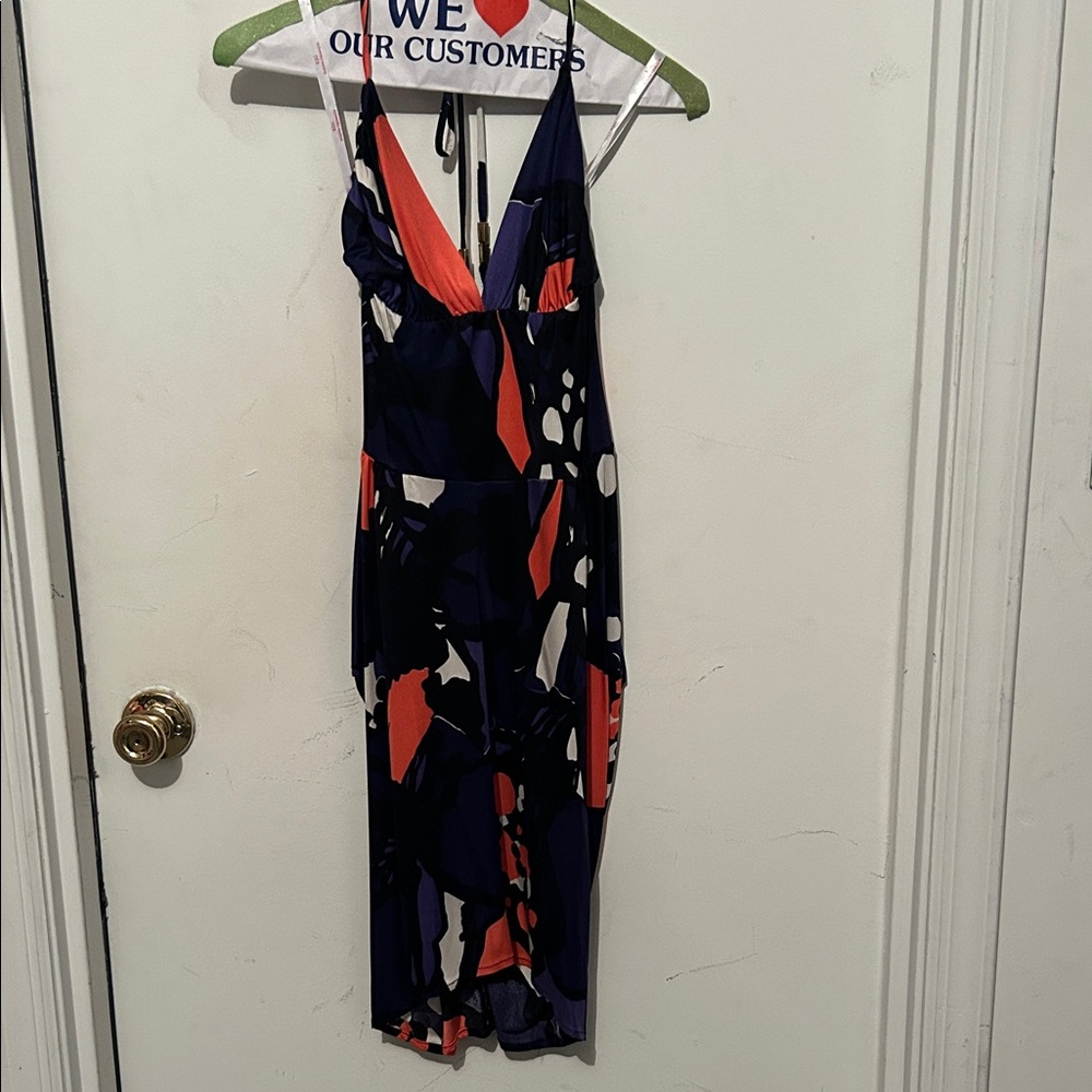 Karina Grimaldi Multicolor Patterned Dress